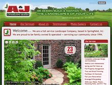 Tablet Screenshot of ajlandscapedesign.com